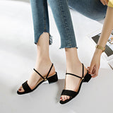kamames kamames Korean Sandals Women's 2023 New Thick Heels Sandals And Slippers One Shoe And Two Open-Toed Women's Shoes