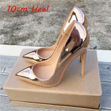 kamames Gold Brand Shoes Woman High Heels Ladies Pumps Women Shoes Sexy Wedding Shoes Stiletto Plus Size 33 34 QP029 ROVICIYA