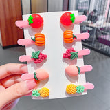 10PCS/Set New Girls Cute Cartoon Ice Cream Unicorn Hair Clips Kids Lovely Hairpins Headband Barrettes Fashion Hair Accessories