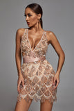 kamames Louisa Mini Dress - Champagne