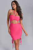 Kamames Antinea Hot Pink Cutout Mini Dress