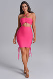 Kamames Antinea Hot Pink Cutout Mini Dress