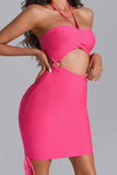 Kamames Antinea Hot Pink Cutout Mini Dress