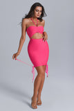 Kamames Antinea Hot Pink Cutout Mini Dress