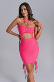 Kamames Antinea Hot Pink Cutout Mini Dress