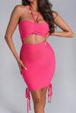 Kamames Antinea Hot Pink Cutout Mini Dress