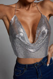 kamames Ferley Diamond Crop Top - Silver