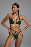 kamames Crystal Diamond Bikini - Green