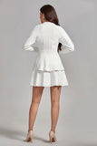 kamames Renee Crystal Button Ruffled Knitted Skirt Set