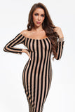 kamames Bette Stripe Mesh Midi Dress