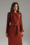 kamames Braelyn Flared Sleeve Pleated Dress