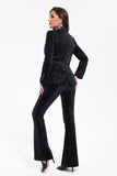 kamames Buffy Black Sequins Blazers Set