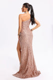 Kamames Constance Sequins Side Slit Maxi Dress