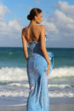 kamames Yaen Strapless Sequin Maxi Dress