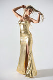 kamames Xerca Metallic Tube Maxi Dress