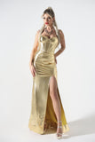 kamames Xerca Metallic Tube Maxi Dress