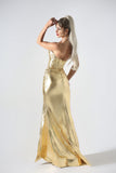 kamames Xerca Metallic Tube Maxi Dress