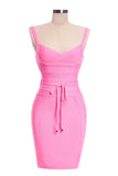 kamames Bodycon Bandage Mini Dress - Pink