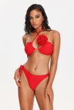 Kamames Eamon Flower Crossed Halter Bikini Set