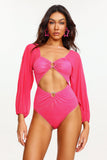 kamames Edwia Cut Out Puff Sleeve Swimsuit