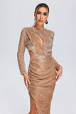 Kamames Elspeth Cutout Ruched Sequin Dress