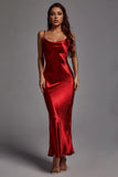 kamames Emily Metallic Wine Maxi Dress