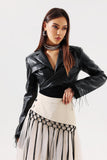 kamames Faithe Eco-Leather Short Jacket