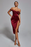 Kamames Fantasia Off Shoulder Dress In Wine