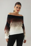 kamames Fantine Gradient Off-Shoulder Sweater