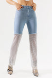 kamames Gunnhild Diamante Net Patchwork Jeans