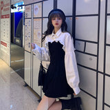 Kamames Elegant Party Dress Women Long Sleeve Sweet Empire High Street Mini Dress Gothic Y2k Dress Korean Autumn Female Outfits