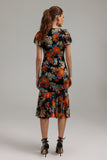 kamames Hayden Printed Flounced Midi Dress