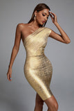 kamames Lika Metallic Mini Cocktail Dress