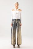 kamames Jacaze Metallic Print Jeans