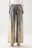 kamames Jacaze Metallic Print Jeans