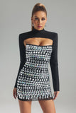 kamames Jenna Diamante Mini Bandage Dress