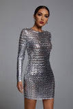 kamames Jojo Cutout Mini Bodycon Dress - Silver