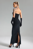 kamames Julie Diamond Embellished Maxi Bandage Dress