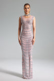 kamames Karoline Diamante Mesh Maxi Dress