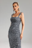 kamames Kathleen Sequins Velvet Midi Dress