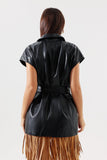 kamames Kezia Eco-Leather Sleeveless Jacket