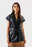 kamames Kezia Eco-Leather Sleeveless Jacket