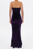 kamames Kristin Sequins Velvet Dress-Purple