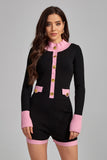 kamames Linda Contrast Color Short Jumpsuit