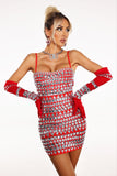 kamames Lynn Diamante Mini Bandage Dress