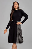 kamames Mabel Pleated Sweater Midi Dress