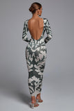 kamames Malia Open-back Printed Maxi Dress