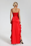 kamames Melissa Strapless Flounced Maxi Dress