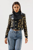 kamames Millie Eco-Leather Printed Jacket