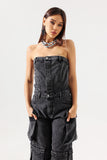 kamames Minon Tube Denim Jumpsuit